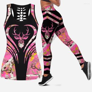 Tanques de mujer Country Girl Beer 3D Impreso Hollow Out Tank Legging Traje Sexy Yoga Fitness Suave Verano Mujeres para