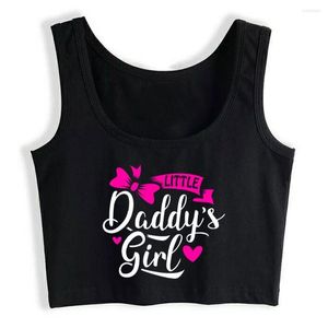 Débardeurs femme Daddy 'S Little Girl Tank Top Vrouwen Slim Fit Sport Crop