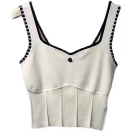 Tanques de mujer Drozeno Vest Mujeres 2024 Spring All-Fit Knit Suspender Techas Camisola de color sólido sexy