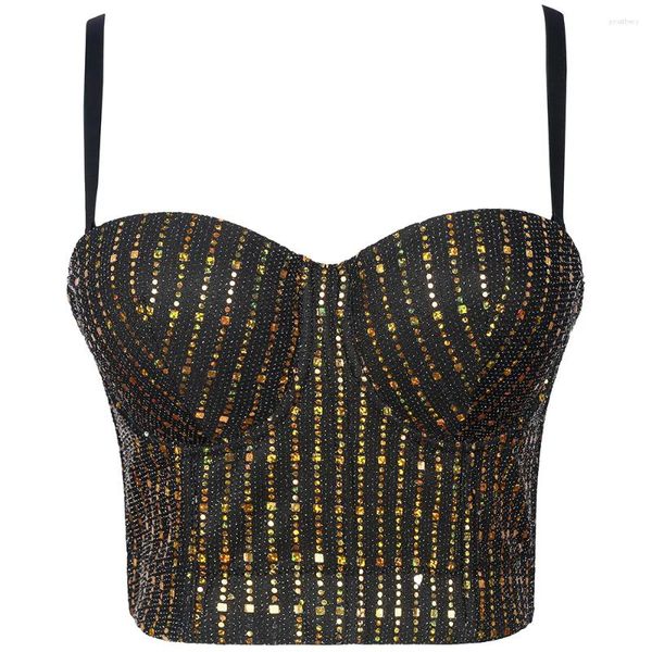 Tanks pour femmes Égyptien Golden Spicy Girl Bandeau Sweetly Sling Tube Top Night Club Party Gilet court Femmes Mariage Bralette Plus Taille