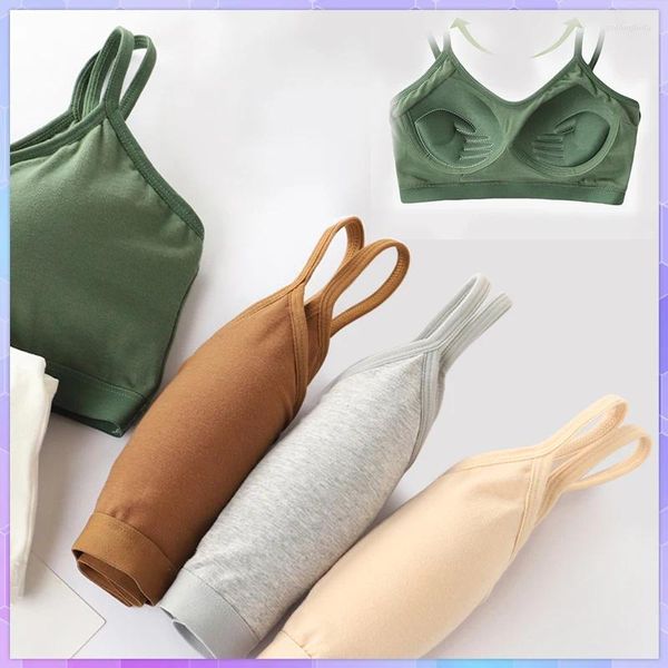 Débardeurs pour femmes Soutien-gorge de sport élastique Bralette Push Up Soutien-gorge sans couture sans cadre Été Sexy Crop Tops avec tasses Femme Gym Cami Débardeur Tube