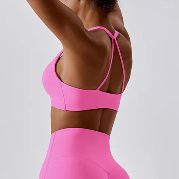 Débardeurs pour femmes Fitness Sport Soutien-gorge Femmes Crop Top Dos Nu Séchage rapide Courir Yoga Débardeurs Formation Sans Manches Respirant Cami Gym