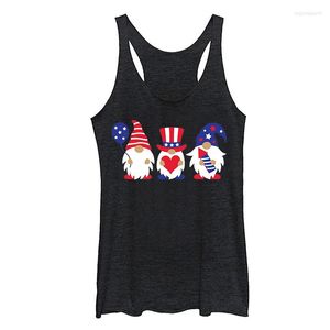 Damestanks Knome tanktops Amerikaanse vlag rood wit blauw dameskleding 4 juli Memorial Day Black Top Independence M