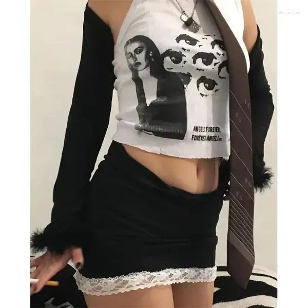 Réservoirs pour femmes Grande Promotion Ins2024 Summer Camisole Bottoming Spice Girl Corsage sans manches Dames T-shirt court