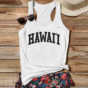 Débardeur hawaïen pour femmes, haut musculaire, Sexy, Souvenir, blanc, mignon, vêtements à la mode, L, 2024