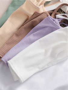 Réservoirs pour femmes Heliar Femmes Candy Solid Coton Tops Bretelles Plaine Basic Mince Sous-vêtements Camisoles Tube mignon Camis pour