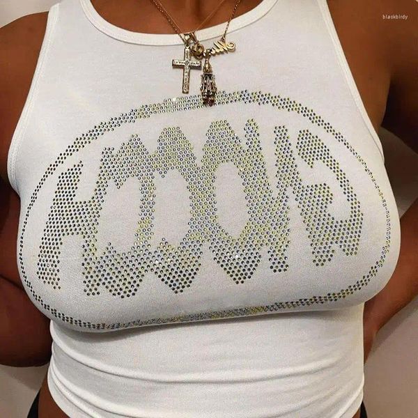 Tanks pour femmes Hip Hop Diamond Fashion Design sans manches