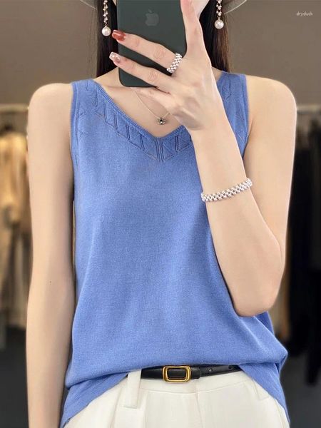 Tanks de mujer Hollow Out Llegados Camiseta de tanque Camis Camis Camis Camas sin mangas Casual Slim Lady Lady Fashion Fashion Fashion Fashion