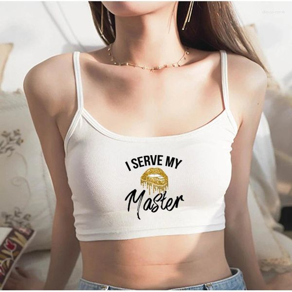 Tanks pour femmes Je sert mon maître or lèvres mode tops d'été sexy