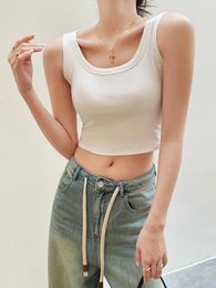 Tanks pour femmes Corée Camisole élégante COMPRESS COMPRESS COLLE COTTON BASE SLIVE COMMERIE SEXY SEXES SANVELESS SLIM FEMINE CAMIS CAMIS C5736