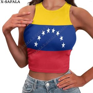Tanks pour femmes Love Venezuela Country 3D Imprimer Summer Slim Render Top Court Sexy Femmes Sans Manches O Croptops Débardeurs Crop Vest Streetwear