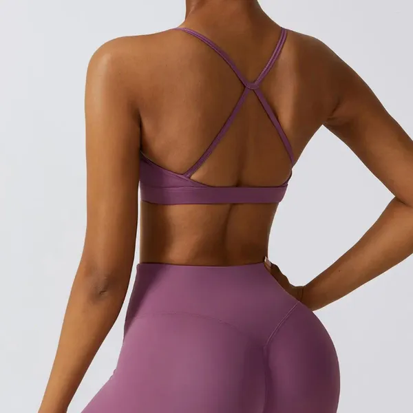 Tanks pour femmes Moditin Arrivée Femmes Sports Bra Tops 2023 Bonne sensation Séchage rapide Rassemblé Vêtements de gymnastique Solide Couleur Sous-vêtements