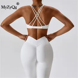 Tanks Femmes Myzyqg Femmes Été Antichoc Nu Dos Cross Yoga Soutien-gorge Portant Courir Fitness Sports Sous-vêtements Gym Gilet Débardeurs