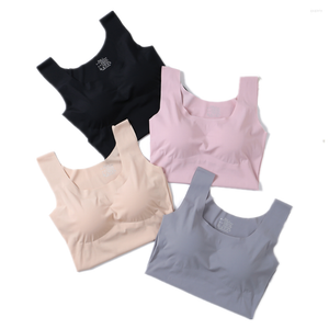 Damestanks Gevlaagde beha -tanktop voor vrouwen Slaap Vest Solid kleur Cami gewas zacht ademend met ingebouwde afneembare kleding