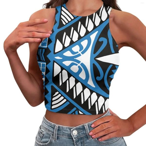 Tanks pour femmes Polynésien Tribal Hawaiian Totem Tattoo Hawaii Prints 2024 Sans manches Sling Top Show Off One's Figure Sexy Vest Casual