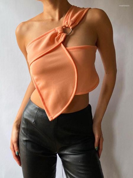 Camisetas sin mangas sexis con cuello Halter para Mujer, Ropa De moda con cuello inclinado, accesorios Y2k, Bodycone con cordones, Mini corsé De retazos