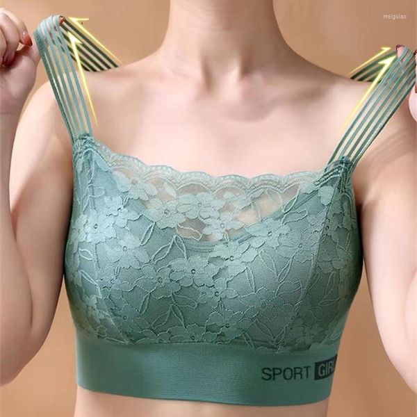 Débardeurs pour femmes Sexy Dentelle Sans Couture Grande Taille Soutien-Gorge Femme Confortable Respirant Sport Beauté Dos Gilet Sommeil Recueilli Enveloppé Poitrine Tube