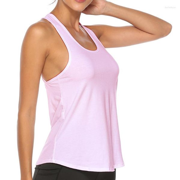 Tanques de mujer Sexy suelta sin mangas de secado rápido Yoga Tank Tops verano mujer hueco chaleco inferior camisa entrenamiento Fitness gimnasio correr deportes