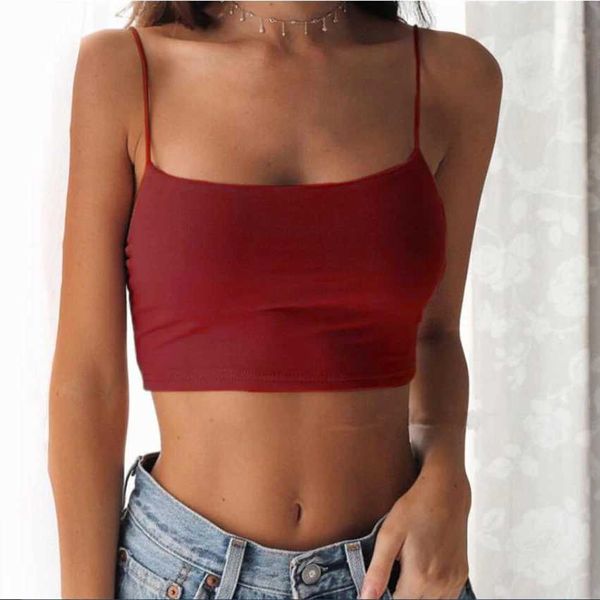 Tanks pour femmes Sexy Top Top Black Halter Crops Tops Femme Summer Backlessole Fashion Casual Tube Top Female Sans manches