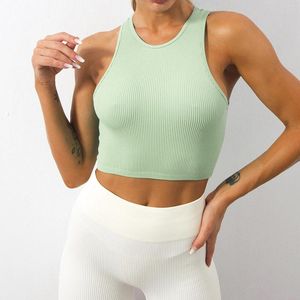 Débardeurs pour femmes sans manches Halter Débardeurs Y2K Sexy Corset Slim Fit Sport Crop Top Femmes Yoga Sous-vêtements Bras Coréen All Match Camisole