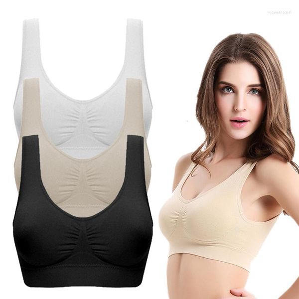 Débardeurs pour femmes soutien-gorge de sport femmes haut de Fitness sans couture noir blanc course Gym culture Push Up Sport (pas de coussin de poitrine)