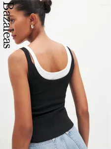 Chars pour femmes streetwear double crop top top sexy camis white noire patchwork réservoir