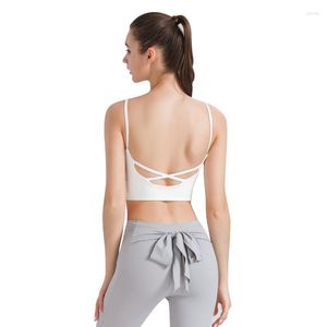 Dames Tanks Zomer Dames Gym Sportvest Jonge meisjes Sexy Rug Yoga BH Dames Effen Fitnesstraining Tops Tieners Hardlopen Anti-