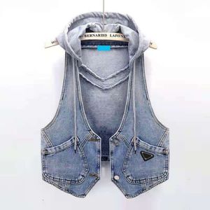 Gilet à bretelles pour femmes, gilet à capuche, soutien-gorge de moto, support polyvalent, bande élastique réglable, sous-vêtements sexy, mode avec hauts en nylon denim pour dames