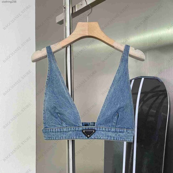 Débardeurs pour femmes gilet à bretelles moto soutien-gorge support polyvalent bande élastique réglable prads sous-vêtements sexy mode avec denim nylon dame tops Taille S-L