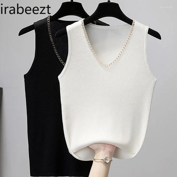 Tanks pour femmes V-collier Halter Vest Femme Spring and Summer Portez destiné à grande taille