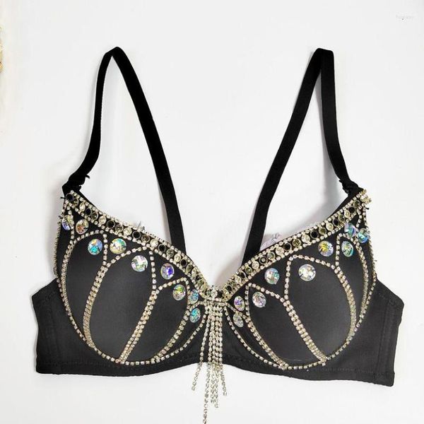 Tanks Femmes Femmes Soutien-gorge De Luxe Strass Glands Perlés Camisole Sexy Dos Nu Recadrée Top Discothèque Fête Femme Débardeurs Y3649