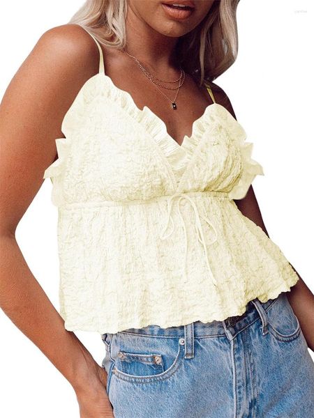 Débardeurs Femme Flirty Floral Print Off Shoulder Crop Cami Top - Parfait pour les soirées d'été
