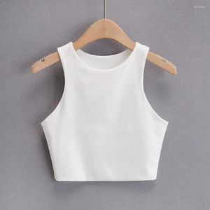 Débardeurs pour femmes Femmes Slim Fit Débardeur Sans manches Racerback Tops élégants pour l'été Casual Couleur unie Quotidien