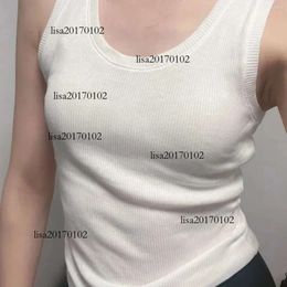 Débardeurs pour femmes Femmes Cropped Designer Débardeurs T-shirts Gilet Tricots Tee Tricoté Sport Yoga Tees Sans Manches Maigre Femme Sexy
