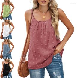 Damestanks dames pom tops camis zomer verstelbare spaghetti riem camisole mouwloze top vaste kleur blouse shirt