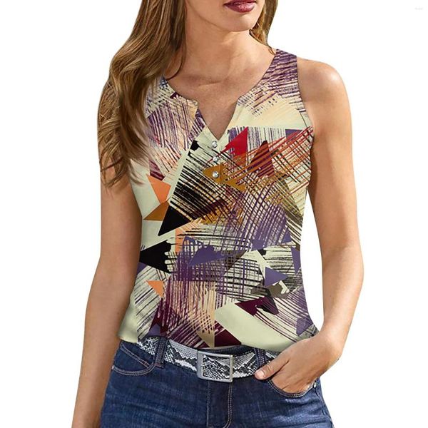 Camisetas Sin Mangas Para Mujer Camiseta Sin Mangas Con Cuello En V Color Sólido Básico Casual Fluido Verano Sin Mangas Tops con corte lateral profundo para mujeres Coreanas