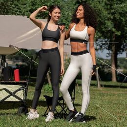 Débardeurs pour femmes Y2k Gilet Femmes Deux Pièces Ensemble Crop Tops Pantalon Haute Résistance Bandoulière Réglable Hanche Levage Exercice Sportswear Yoga