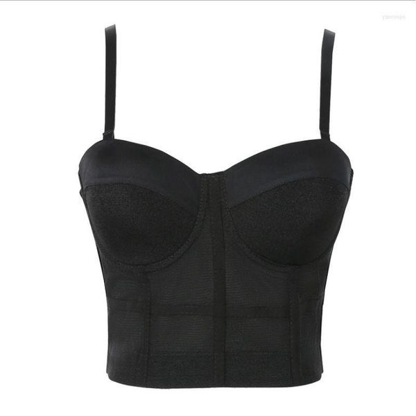 Les réservoirs pour femmes Y2k Zevity Fishbone Corset peuvent être portés à l'extérieur Camisole Bra One-Piece Top Tube Sexy Inner Underwear Femme Vêtements