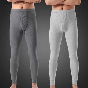 Sous-vêtements thermiques pour femmes 100% coton Men de sous-vêtements thermiques leggage des hommes minces Hiver chaud Sous-sombres thermo thermo pantalon pantalon pyjamas 2 l230919