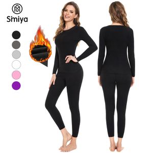 Ropa interior térmica para mujer Conjunto de ropa interior térmica para mujer Calzoncillos largos con forro polar Capa base ultra suave y cálida Parte superior inferior para clima frío Invierno Corte libre 231122