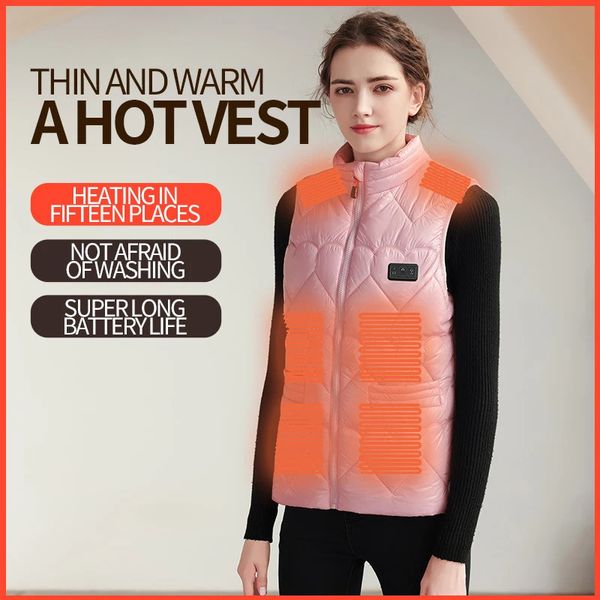 Sous-vêtements thermiques pour femmes gilet tendance hiver pour femmes prévention du froid et maintien au chaud vêtements chauffants gilet de service de chauffage à télécommande intelligente 231122