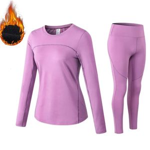 Ropa interior térmica para mujer Ropa interior térmica para mujer Ropa interior térmica para mujer Calzoncillos largos de lana conjuntos deportivos elásticos de invierno 231206