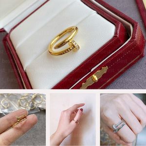 ANILLOS AMOR ANILLOS DEL Designer para mujeres Luxury Classic Rings Nail Rings Women Diamond Diamond Bracelet Rings Anillos de pareja Rings Gold Silver Rose Color