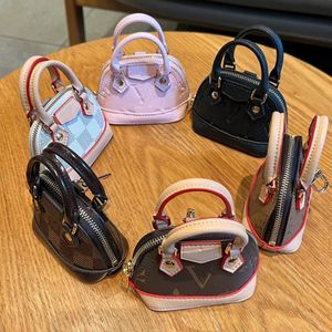 Crossbodytassen voor dames met klep Dames Leer Met doos Mini Shell-tas Sleutelhanger Charme Munt Koeienhuid kaarthouder Ritszakje voor damescadeau