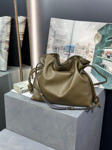 Sac fourre-tout en cuir imprimé pour femme Sac design avec cordon de serrage Flamenco Sac à boulette mignon Grand sac à bandoulière facile Sac à bandoulière élégant