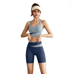 Dames Trainingspakken 2-delige Yogaset Heup-absorberend en mooi rugsportbeha-legging Sportkleding E882