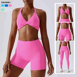 Chándales de mujer 23 piezas Fitness Yoga Set Mujeres Color sólido Transpirable Secado rápido Ropa deportiva Super Stretch Fabric Workout Gym Suit Ropa J230720