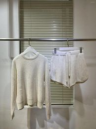 Survêtements pour femmes BC coton pailleté britannique unique short en tricot côtelé haut décontracté sweat-shirt femme