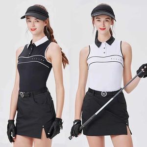Tracksuits voor dames Blkt Dames dragen mode Koreaanse Slveless tanktop Slim Fit Summer Sports T-shirt rok Dames Girls Kledingpak Y240507