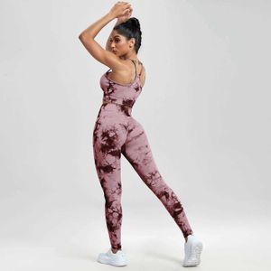 Les survêtements pour femmes chrleisur pantalon tie-dye set femmes sans couture avec pads soutien